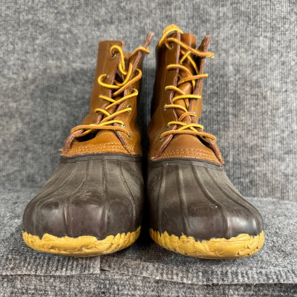 American Eagle Outfitters Mens Brown Leather Duck Boots Size 11 Lace Up Boots